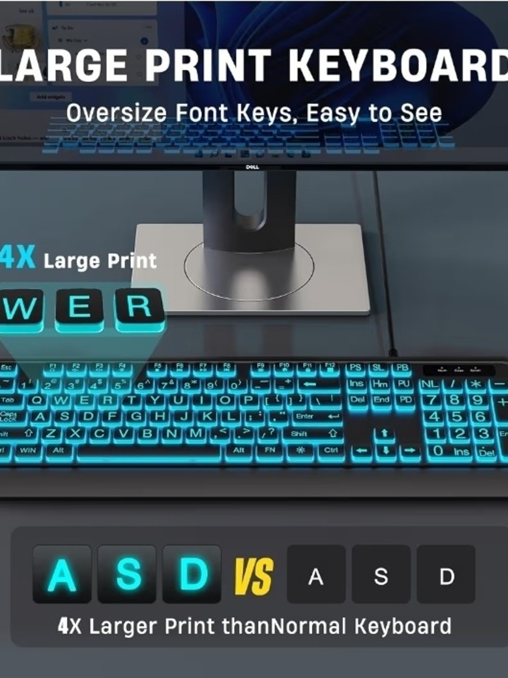 Gaming Backlit USB Keyboard - Green LED - Picture 6 of 9